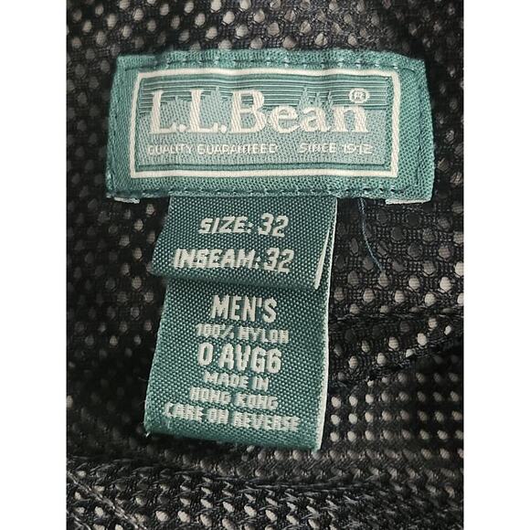 L.L. Bean Convertible Pants Men's Sz 32 Taupe Elastic Waist Zip Ankle Hiking - Picture 4 of 5